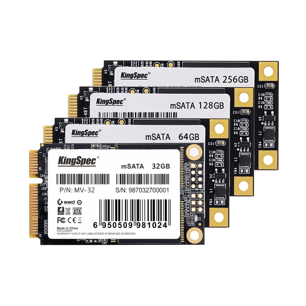 KingSpec mSATA мини PCI-E 64G 128G 256G MLC цифровая вспышка SSD внешние твердотельные накопители для ПК ноутбук Настольный