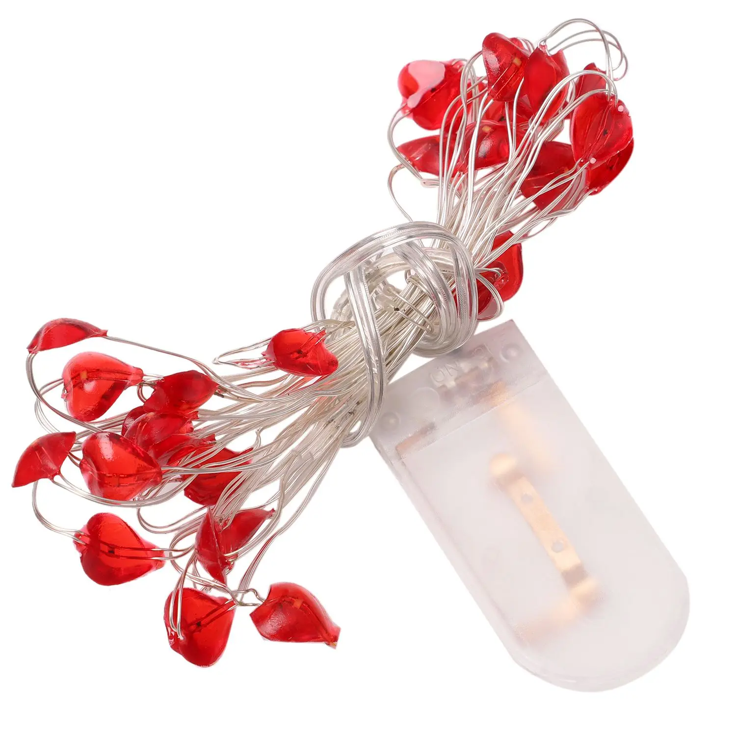 heart string lights battery operated