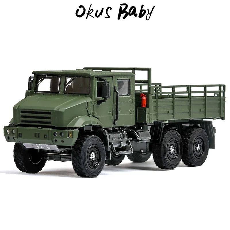Новейшая 1:36 игрушка из сплава военный грузовик литье под давлением модель