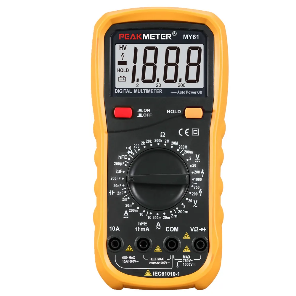 MY61 DMM Digital Multimeter AD/DC Capacitance & Transister Test Analog Multimetro LCR Meter Ammeter Multitester digital multimeter w temperature capacitance frequency test lcr meter ammeter analog multitester