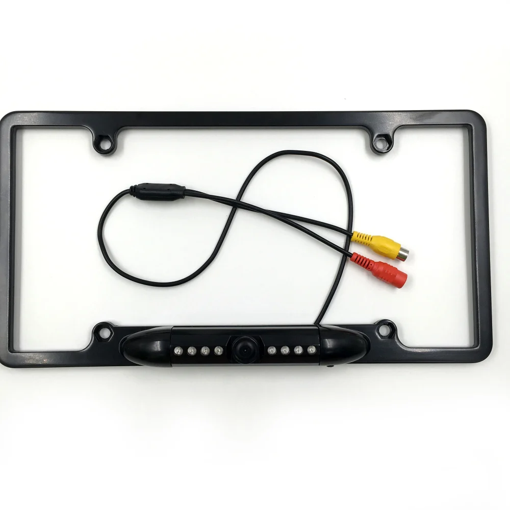 Car US Licence Plate Frame Rearview Camera Infrared 8 LED Lights Night