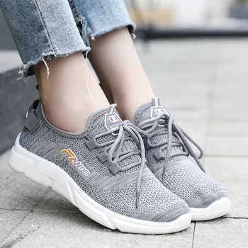 

New cloth shoes women's shoes with casual sports shoes breathable soft bottom flat lightweight mother shoes