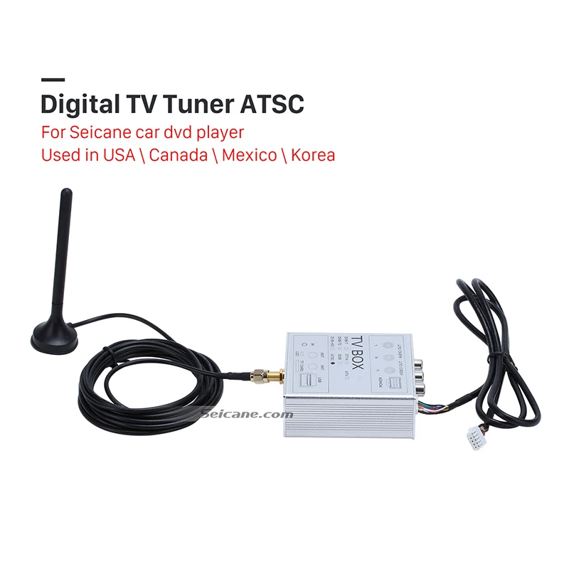 

Seicane Genuine New External Mini HD Digital TV Tuner ATSC For Car DVD Player TV Box Receiver Tuner for Car or Home Wholesale