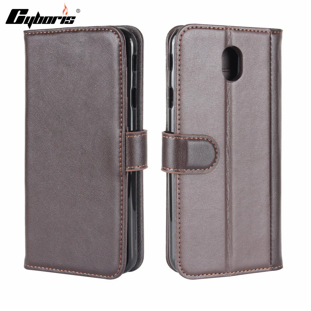 

CYBORIS for Samsung Galaxy J7 2017 Euro Version Case Genuine Real Cow Leather Case for Samsung Galaxy J7 Pro Flip Cover