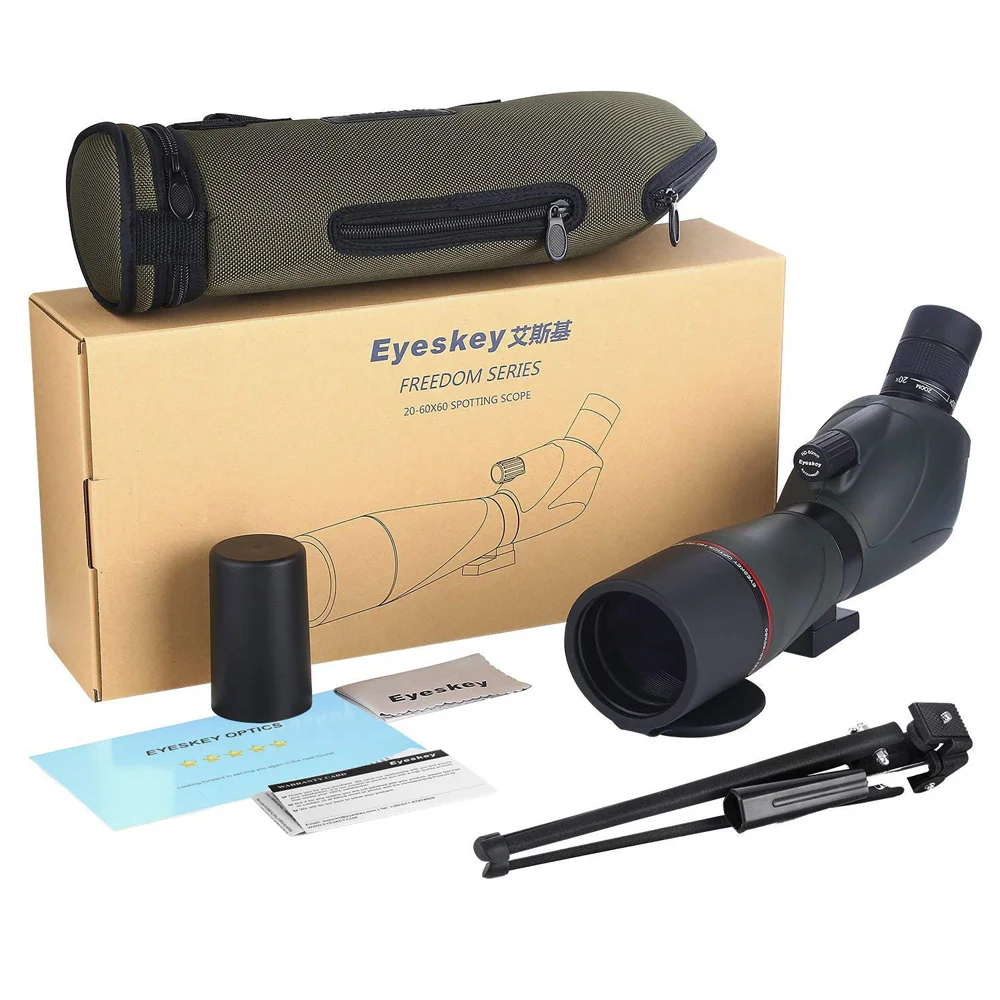 Eyeskey 20-60x60 водонепроницаемый Зрительная труба Zoom Зрительная труба полный многослойный наблюдения за птицами монокулярный телескоп со штативом