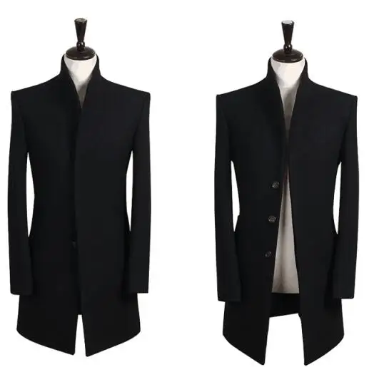Free shipping casual woolen coat men stand collar overcoat mens cashmere coat clothing business casual suit england black grey Free shipping casual woolen coat men stand collar overcoat mens cashmere coat clothing business casual suit england black grey