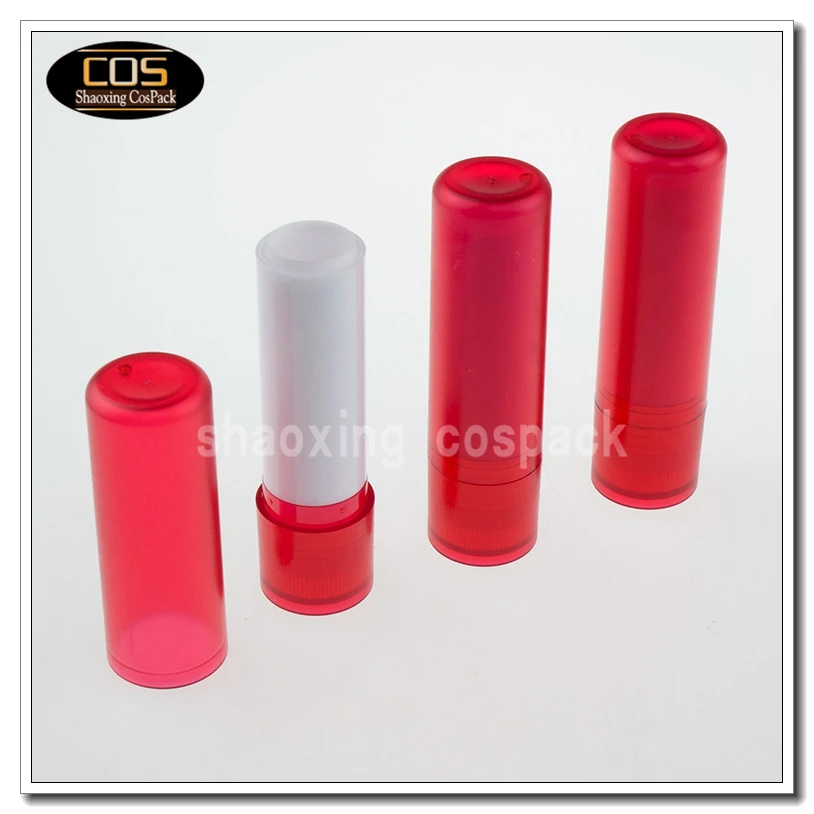 online wholesale red empty lip balm containers, LB02 4.8g red round