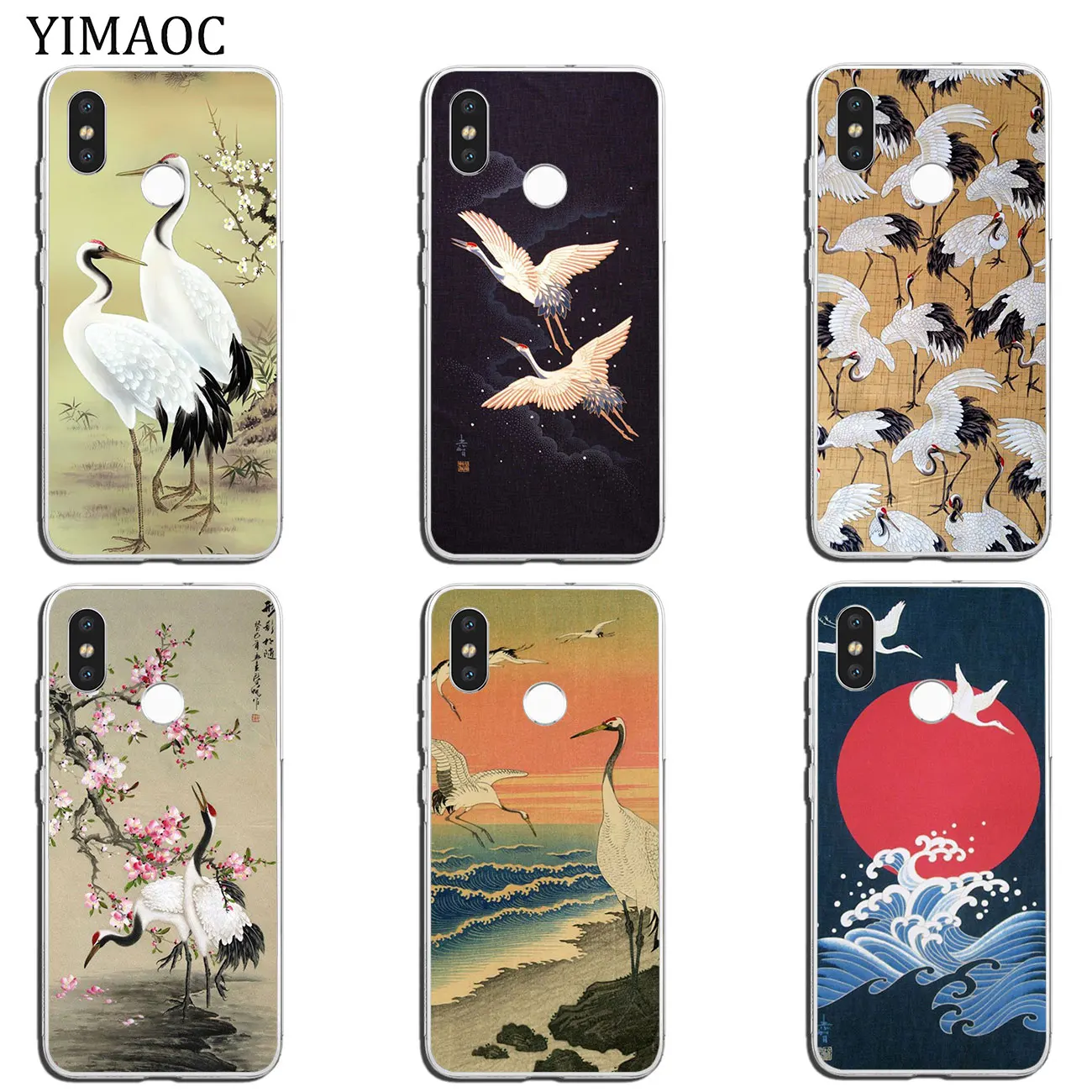 Мягкий силиконовый чехол для телефона YIMAOC Bird Crane Xiaomi MI Redmi 8A 7A 6A 5A 4X Note 8 7 6 Pro 5