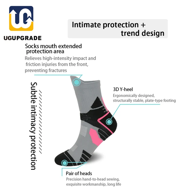UG Women Compression Running Socks Professional Sport Riding Socks Basketball Badminton Hiking Racing Cycling Socks