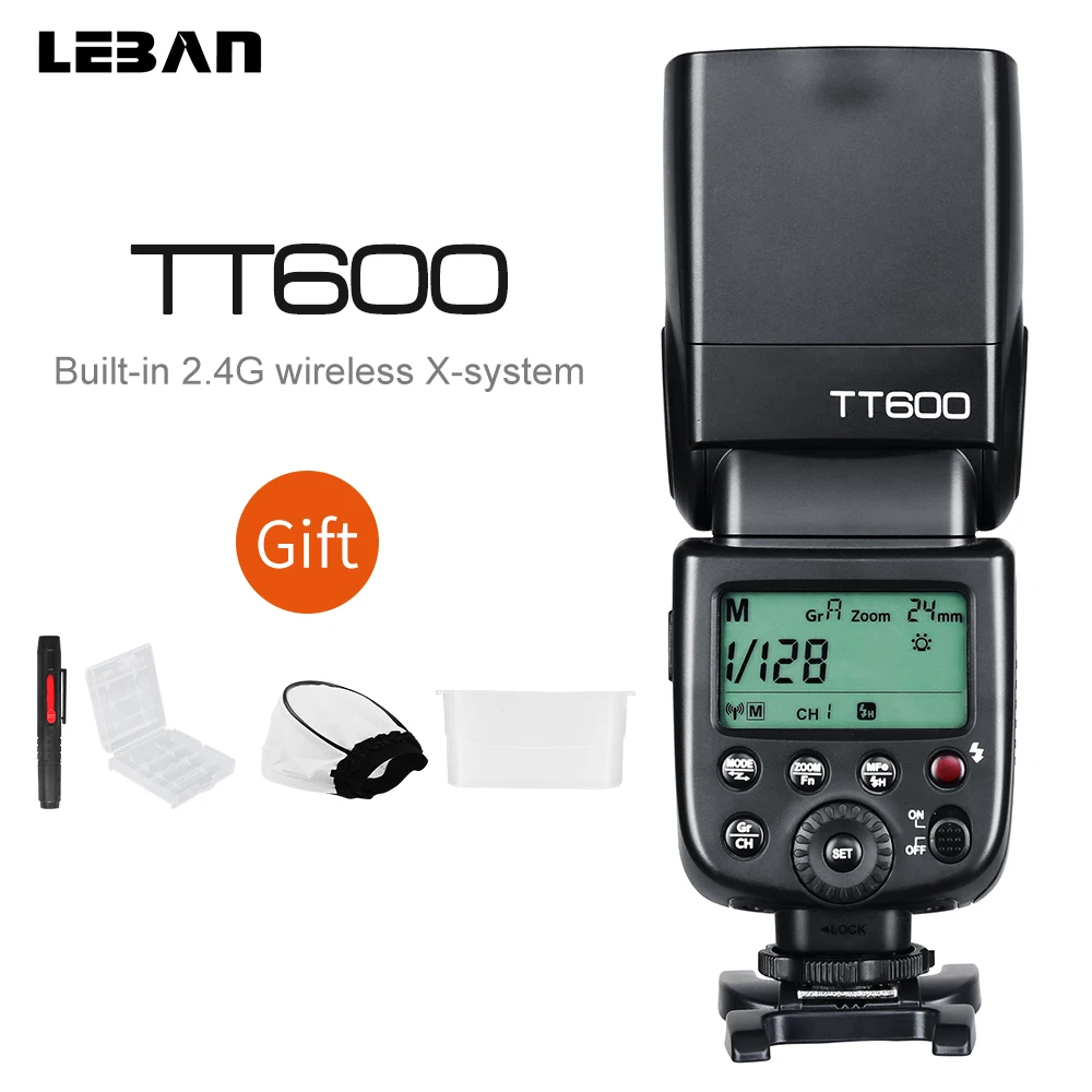 Godox TT600 TT600S GN60 Flash Master Slave Speedlite 2.4G Wireless X System for DSLR Camera Sony Canon Nikon Fuji Pentax Olympus |