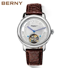 Berny Men Watch Quartz Mens Fashion Top Luxury Brand Relogio Saat Montre Horloge Masculino Erkek Hombre JAPAN MOVEMENT 070MB