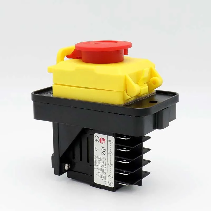 Kedu Kjd11 Interruptor Eletromagnético Interruptor de Relé Jd3 on Off Paragem de Emergência Interruptores de Botão para Equipamentos Industriais 230 v 400v 16 a 12a