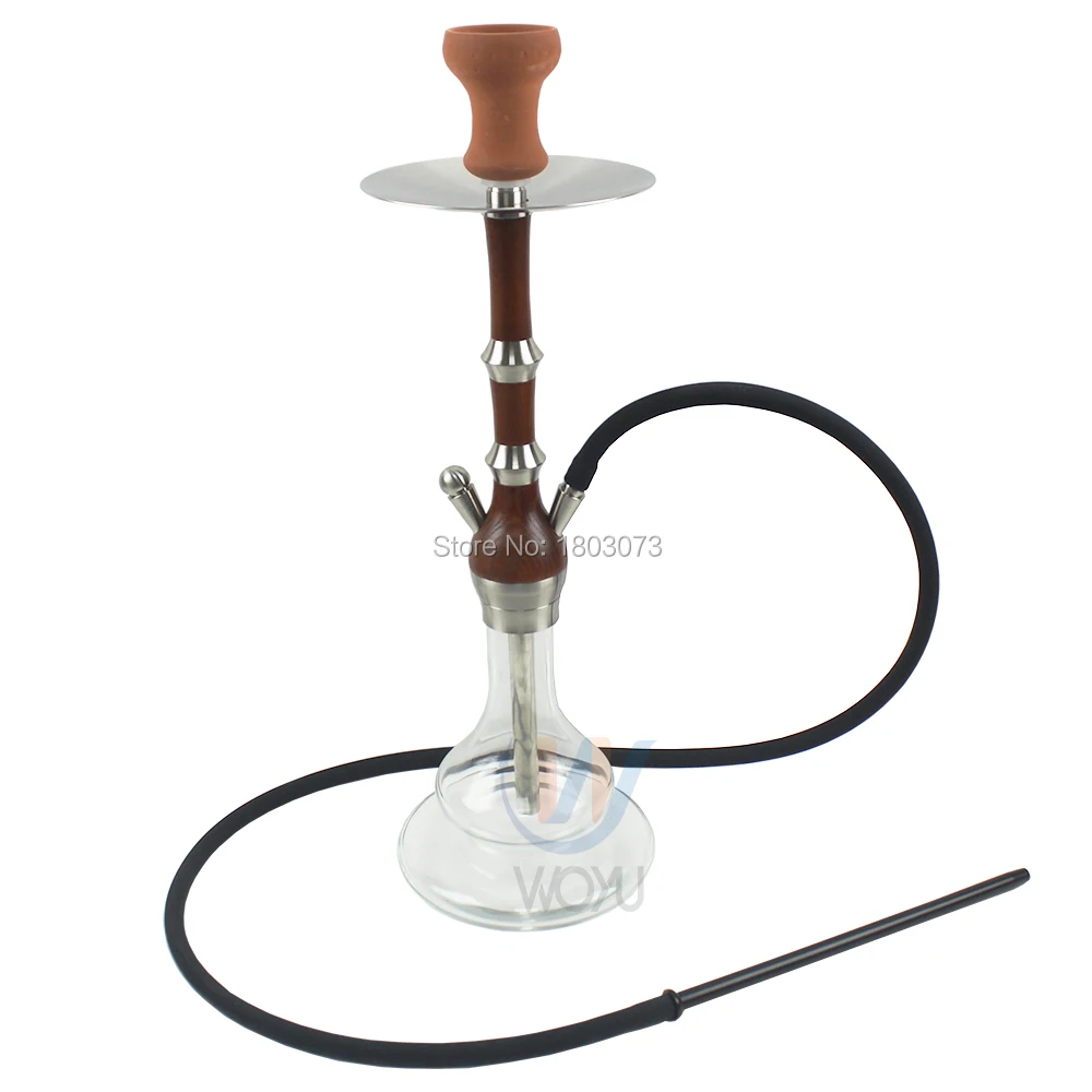 

Woyu silicone wooden handle hose small size duarable high end tobacco smoking tool wooden nargile shisha