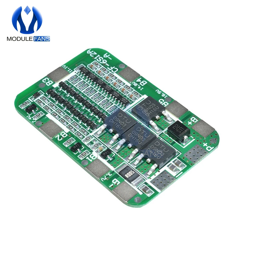 Плата защиты от перегрузки по току 6 S 15A 24 В PCB BMS для литий ионных батарей 18650