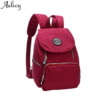 

Aelicy Small Lightweight Backpack Women Nylon Cover Zipper New Fashion School Backpack Famous Designer Shoulder Bag Daypack S30