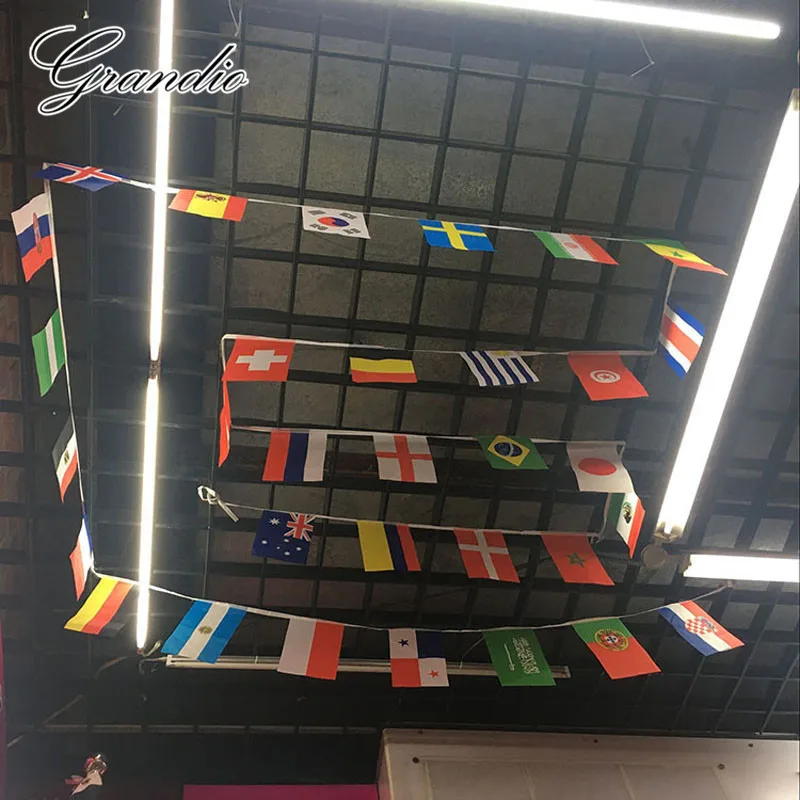 100 Countries 25M Hanging Flags 14x21cm Polyester National Flag House Decorative and Banners for Home Office Bar Party|Флаги баннеры и