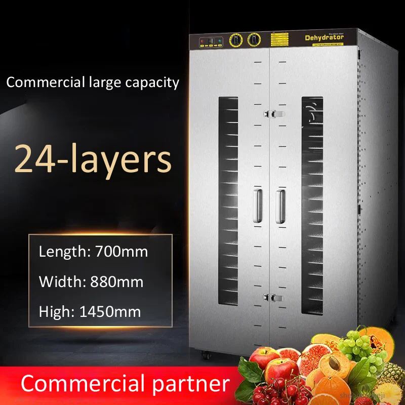 40-layer large fruit dryer Stainless steel Commercial food dehydrator  sausage meat tea pepper vegetables drying machine 220v 1PC - AliExpress