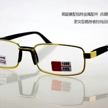 Настоящие очки из сплава с полной оправой, линзы, простой дизайн, удобный для мужчин и женщин, для чтения+ 1,00+ 1,50+ 2,00+ 2,5+ 3,0+ 3,50+ 4,0