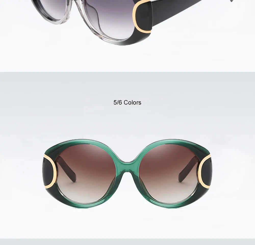 VEGA Eyewear Fashion Oval Sunglasses Women for Big Face Ladies Oversized Glasses with  ( (9)