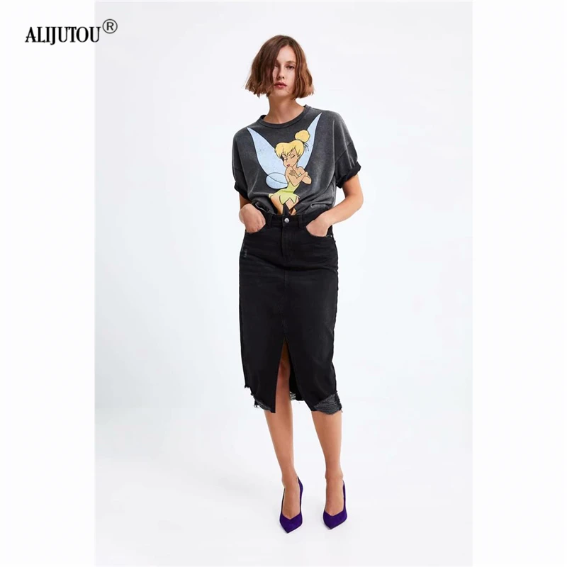 Quality gary Elf Print T-Shirt Summer Vintage women Fashion Casual O neck Short sleeve Graphic Tee Female kawaii Tops Zaraing