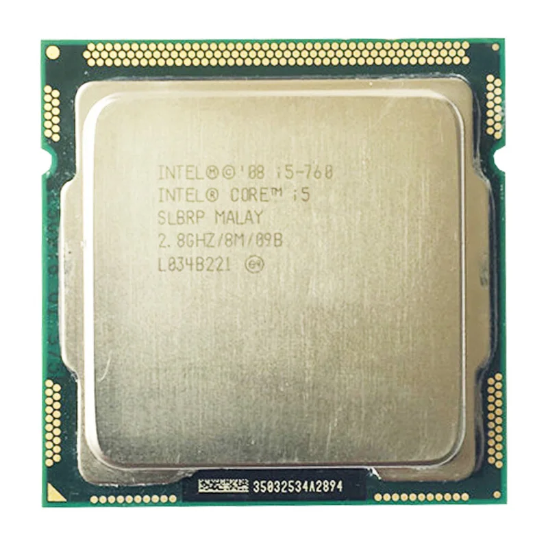 Процессор Intel Core i5 760 2,8 ГГц 8 Мб четырехъядерный кэш Разъем LGA1156 45 нм настольный процессор i5-760