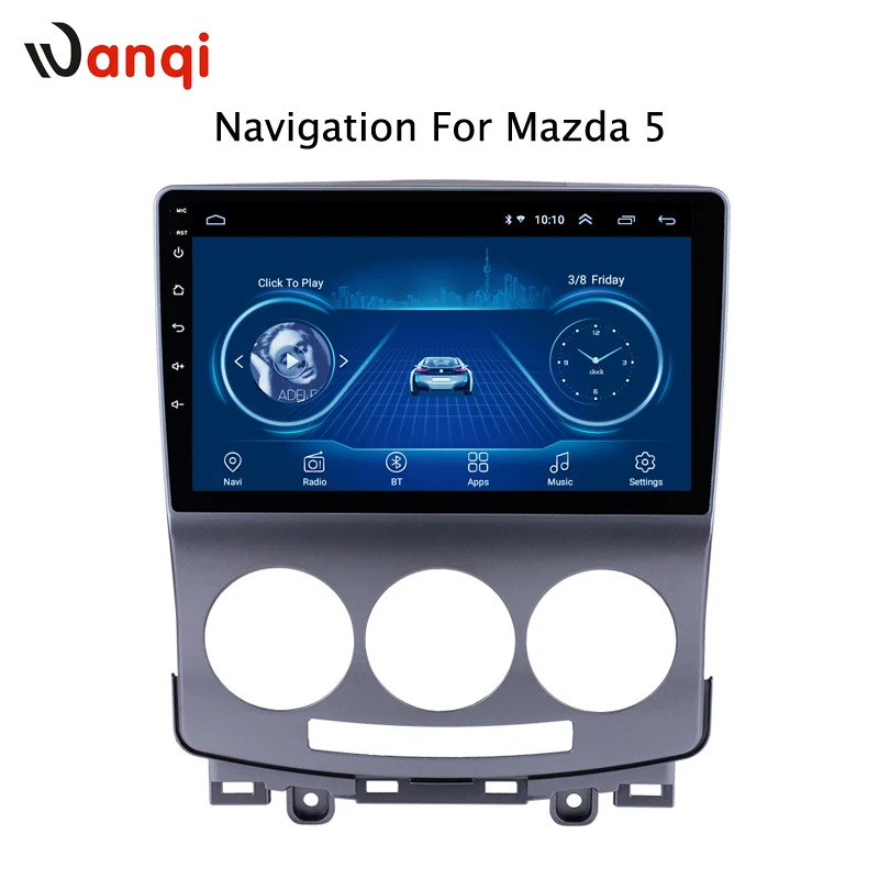 

Hot sale 9 inch 2.5D Tempered HD multi-touch screen Android 8.1 NAVI for Mazda 5 2005-2010 with Bluetooth USB WIFI support SWC