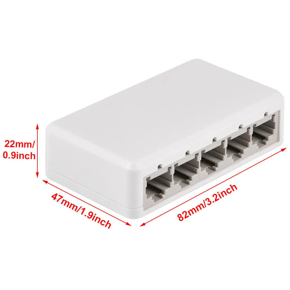 Ethernet Интернет разветвитель сетевой коммутатор компьютер 5 Порты 10/100 Мбит/с