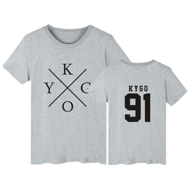 LUCKYFRIDAYF Мужская хлопковая футболка с логотипом DJ Kygo Повседневная коротким