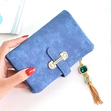 Новинка 052219,, женский маленький короткий кошелек с зажимами для денег