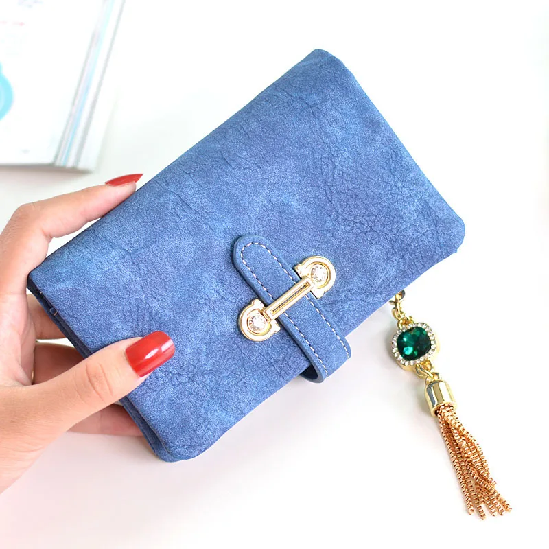

052219 new hot women small short money clips lady mini clutch wallet