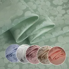 Тяжелый Шелковый Атлас материал для платьев Цветочные жаккардовые шелковые хлопчатобумажные ткани Шармез