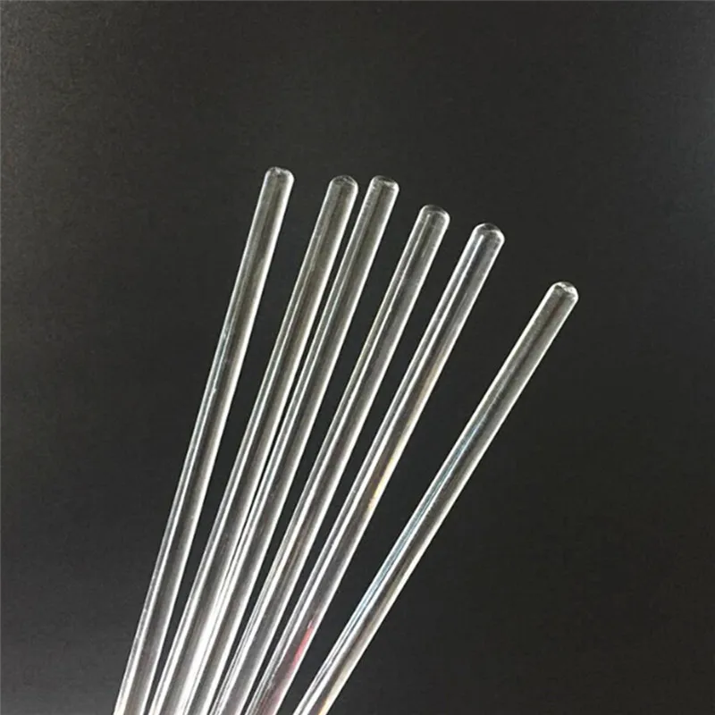 

15CM Lipsticks Glass Stirring Rod Round Head Transparent Glass Stirring Bar Solid Length 15cm Lipstick Stirring Stick Tool p13