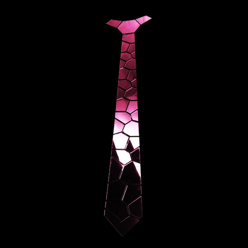 Пурпурное зеркало резка форма камня акрил стильный галстук галстуки