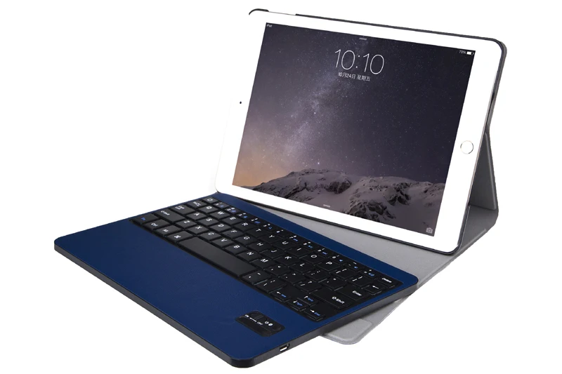 

Ultra Slim Custer Russian Detachable Wireless Bluetooth Keyboard & Leather Cover Case For Apple ipad air 2 ipad 6 9.7inch Tablet