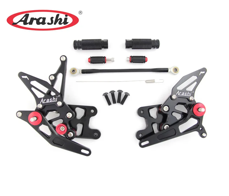 Arashi GSXR 1000 K7 K8 Rider Rearset регулируемые Подножки для SUZUKI GSXR1000 GSX-R 1000 2007 2008 мотоцикла с ЧПУ - Цвет: Черный