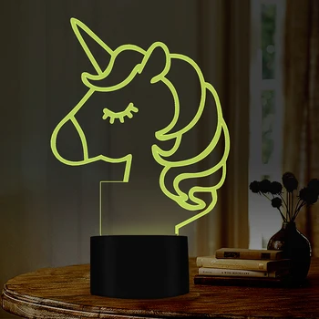 3D Unicorn Led Night Light