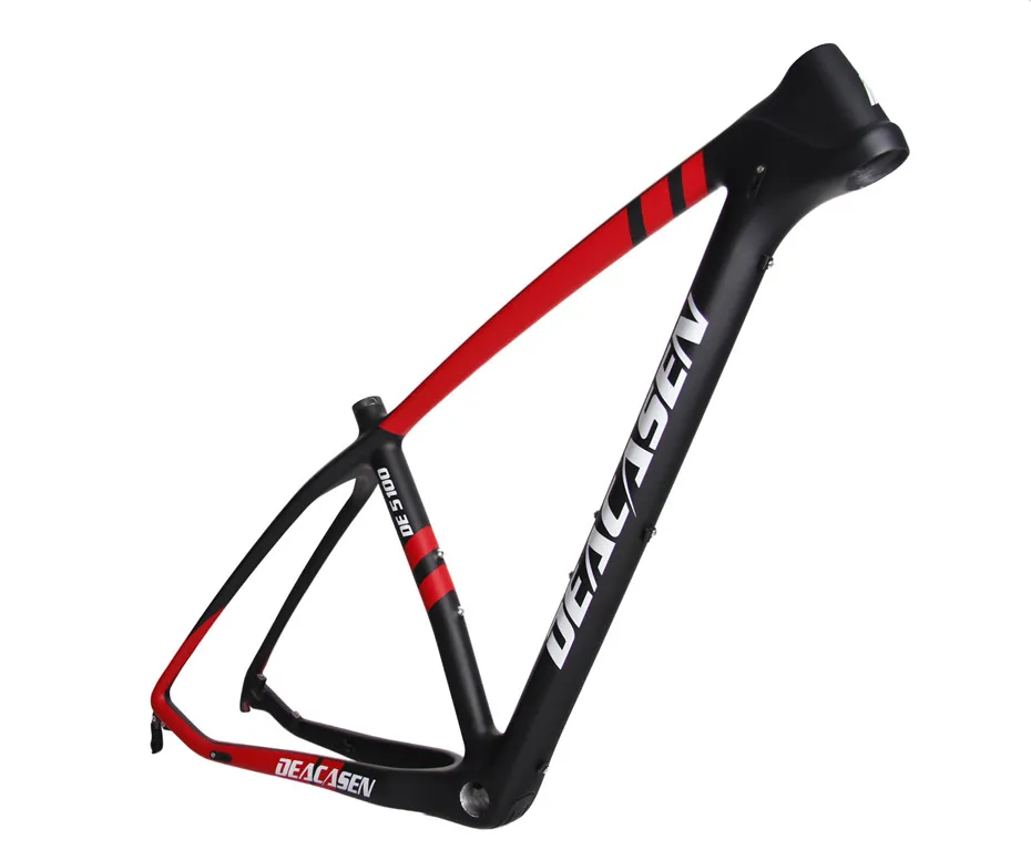 Best DEACASEN Carbon Mountain  Bike Frame Mtb Thread BB 27.5er 135*9mm Carbon Mountain Frameset Sale 6