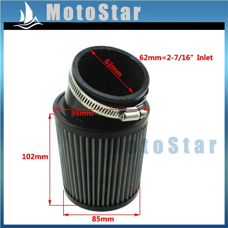 Ткань 2-7/1" воздушный фильтр для 6.5 HP Honda Клон GX160 GX200 Двигатели для автомобиля Go Kart
