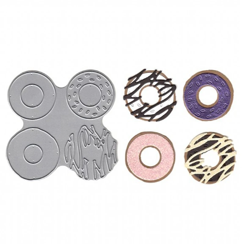 

Delicious Donuts Metal Cutting Dies Stencils For DIY Scrapbooking Paper Cards Decorative Embossing Handcraft Die Cuts Template