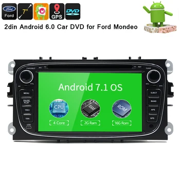 

Quad Core 2din Android 7.1 Car DVD for Ford Mondeo C-max S max with English Wifi 3G GPS Bluetooth Radio touch screen wifi 3G