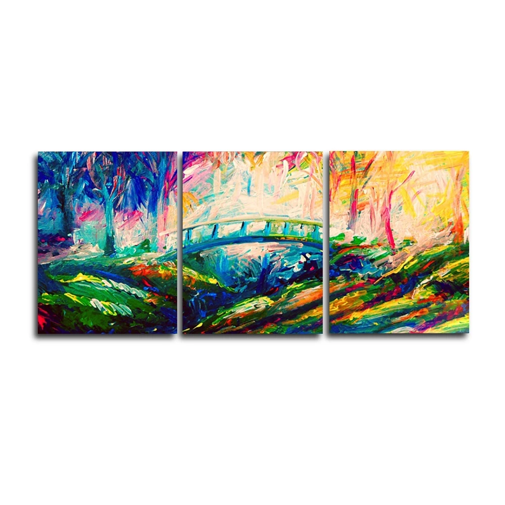 

3 Panel Watercolor Posters and Prints Graffiti Wall Artwork Canvas Painting Living Room Nordic Home Decoration