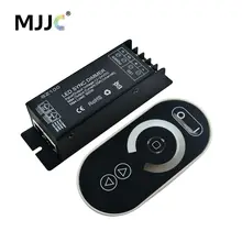 LED Dimmer 12-24V 300W 1 Channel RJ45 Synchronous RF Wireless LED Controller with Touch Remote for Single Color LED Strip Light