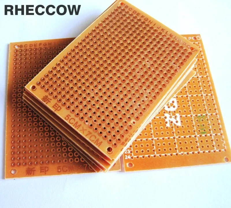 

RHECCOW 25pcs 7x9cm 7*9cm Single Side Printed CIRCUIT PANEL SOLDER Universal PCB Prototype Board For DIY