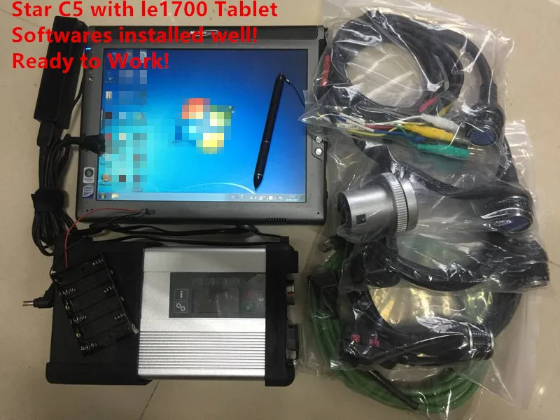 Top das dts star Диагностика mb sd c5 ssd новейший 2020 12 v в планшете LE1700 (4g) диагностический и