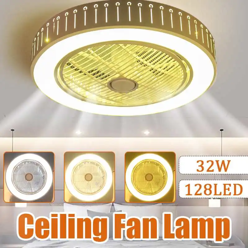 

New Trendy LED Ceiling fans lights Timming with 3 colors Lighting& 3 gear wind speed fan light with remote control AC160-260V