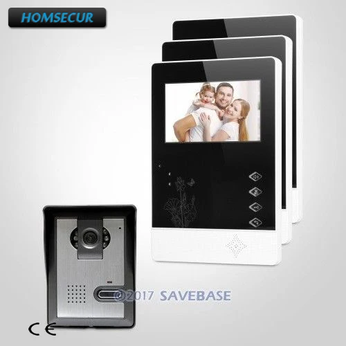 

HOMSECUR 4.3" Video Door Phone Intercom System Electric Lock Supported for Home Security