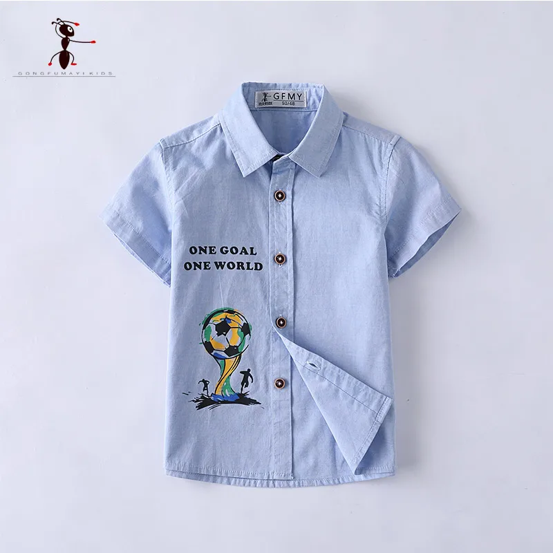 Повседневная хлопковая Летняя мужская рубашка в горошек с отложным воротником для мальчиков от 2 до 10 лет; цвет синий, зеленый, розовый; 1764