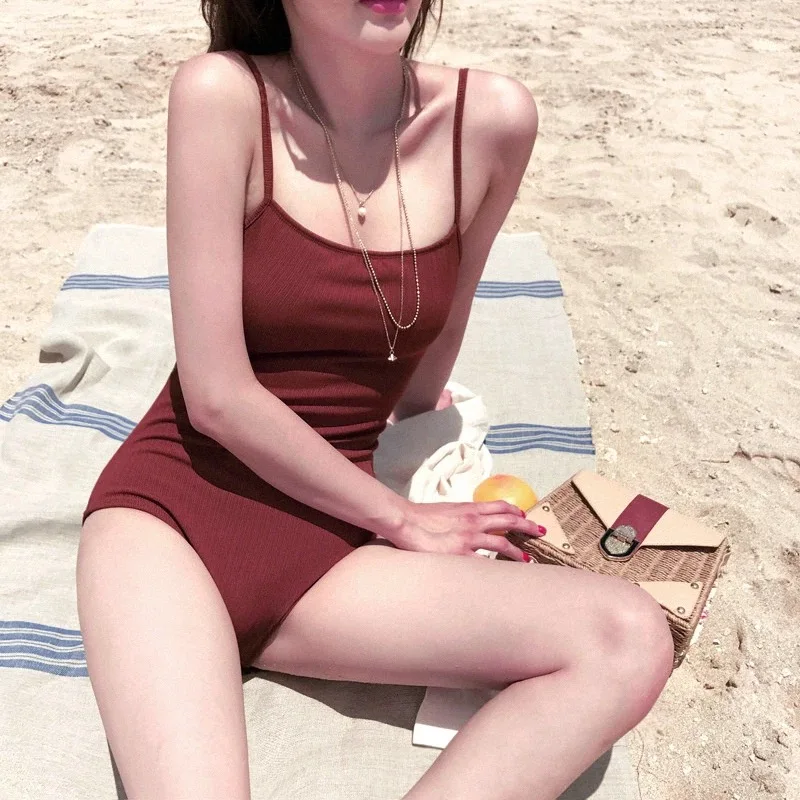 

Sexy One Piece Bathing Suit Woman Swimwear 2019 Summer Beachwear Solid Backless Bandage Swimsuit Monokini Lady Push Up Bodysuit