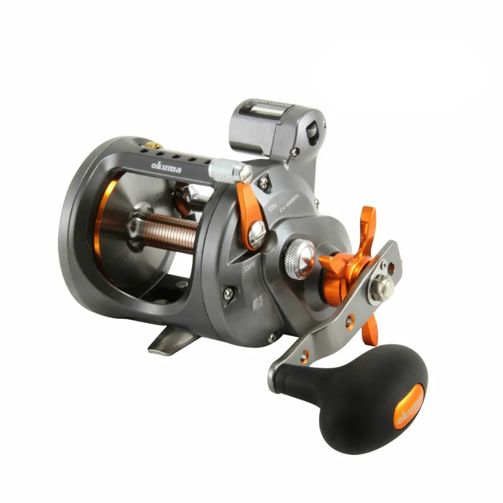  Okuma cold water CW 153DLX left hand drum fishing reel counter boat reels