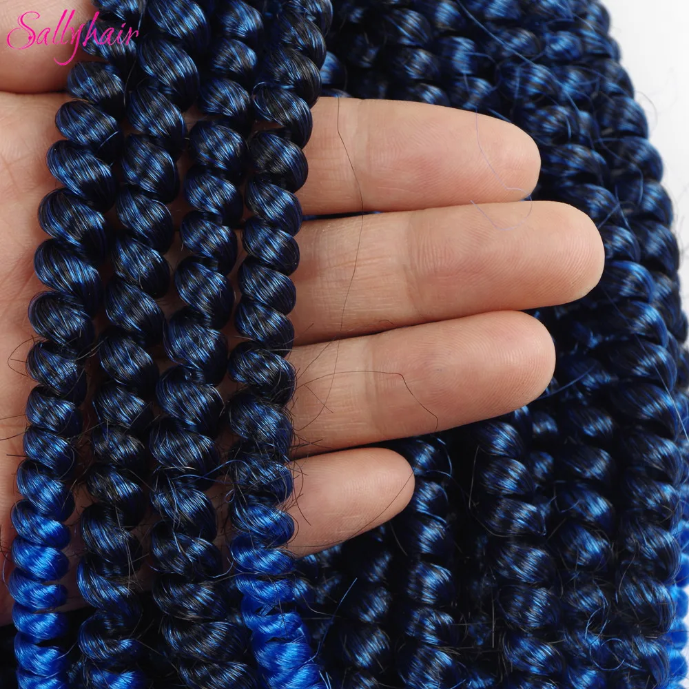  Crochet Braids Ombre Spring Twist Hair Kanekalon Synthetic Hair Extensions Braids Kinky Curly Twists (51)
